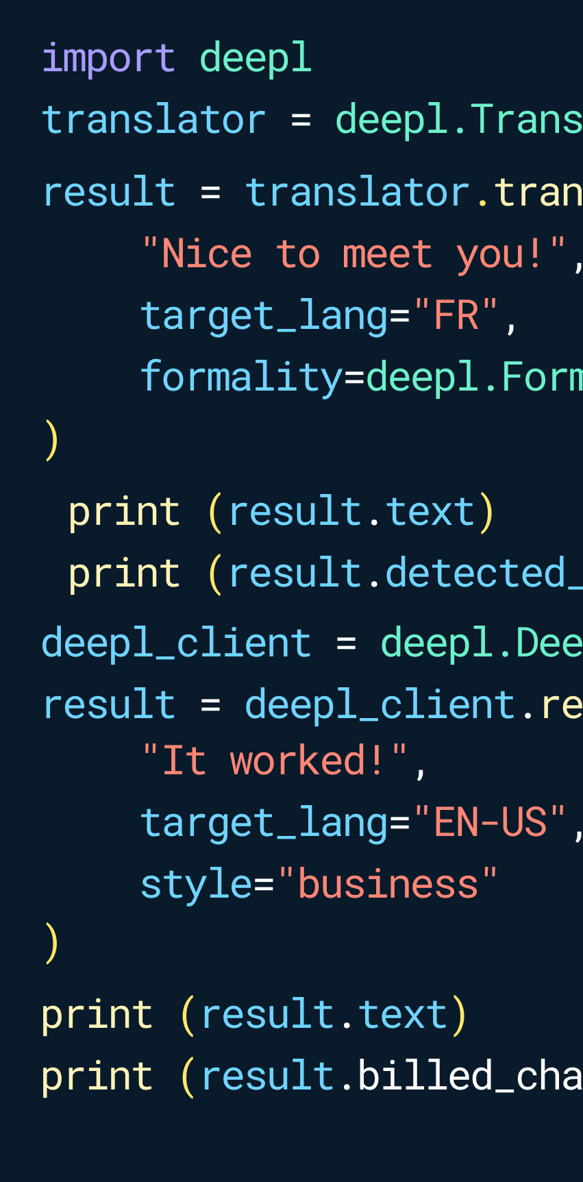 Exemplo de código de API